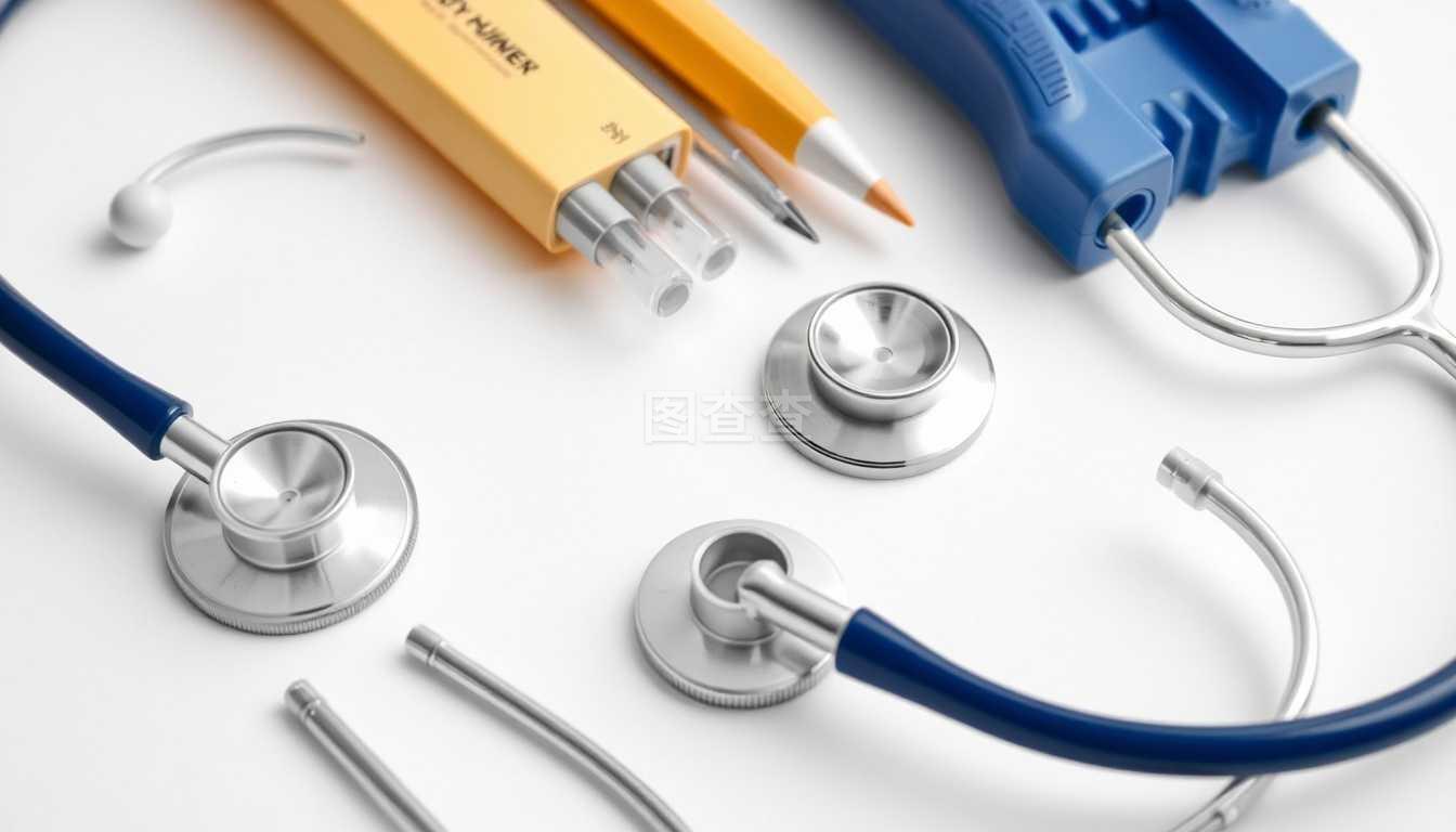 医疗器械工具 红色听诊器与理疗器械的应用与重要性